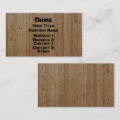 Holz und schraubt visitenkarte (Vorne/Hinten)