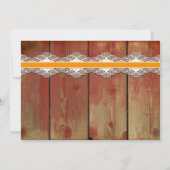 Holz und Sonnenblumen Probe Einladungen (Rückseite)