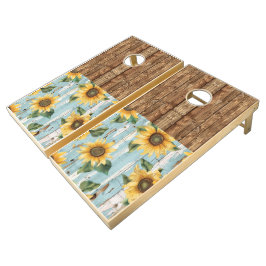 Holz- und Sonnenblumenmuster