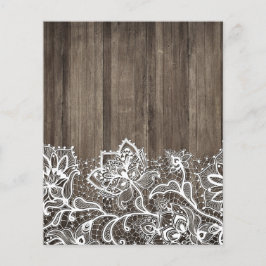 Holz und Spitzen Rustikales Bücherpapier