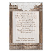 Holz- und Spitzendesign Tischnummer (Vorderseite)