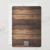 Holz und Streichelleuchten Kinderdusche Einladung (Rückseite)