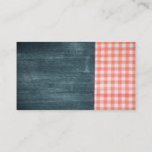 Holz und Tischdecken Visitenkarte (Rückseite)