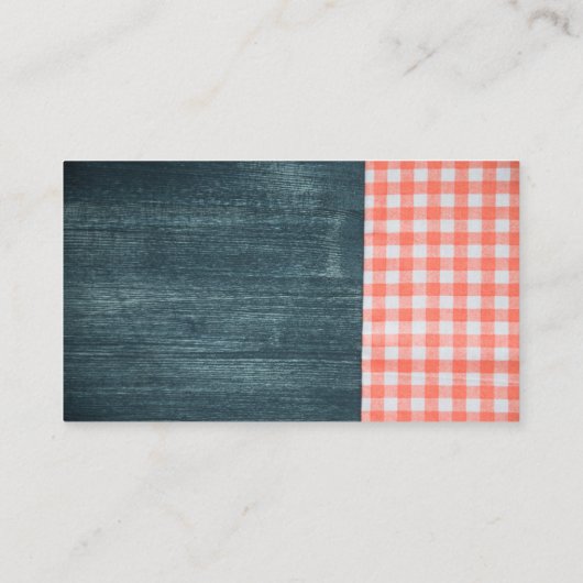 Holz und Tischdecken Visitenkarte (Rückseite)