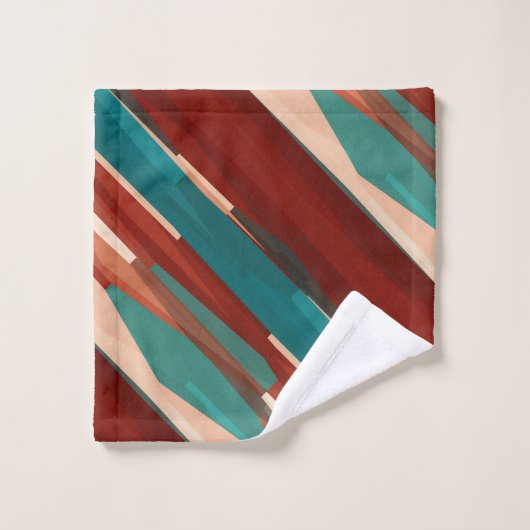 Holz und Türkis Badhandtuch Set (Waschlappen)