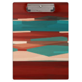 Holz und Türkis Klemmbrett (Vorderseite)