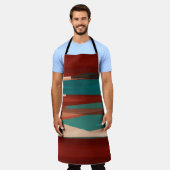 Holz und Türkis Schürze (Getragen)