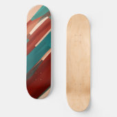 Holz und Türkis Skateboard (Vorderseite)