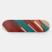 Holz und Türkis Skateboard (Horizontal)