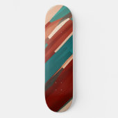 Holz und Türkis Skateboard (Vorderseite)