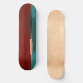 Holz und Türkis Skateboard (Vorderseite)