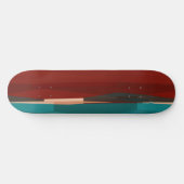 Holz und Türkis Skateboard (Horizontal)