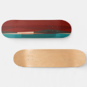 Holz und Türkis Skateboard (Horizontal)