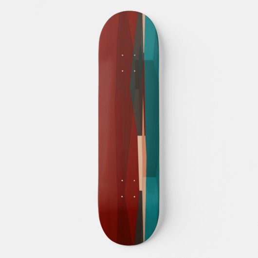 Holz und Türkis Skateboard (Vorderseite)