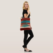 Holz und Türkis Tasche (Am Model)