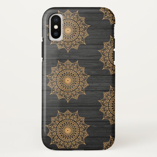 Holz und Verziertes Muster Case-Mate iPhone Hülle (Rückseite)