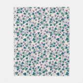 Holz-Veilchen-Anemone-Blumen-Botanischer Blockdruc Fleecedecke (Vorderseite)