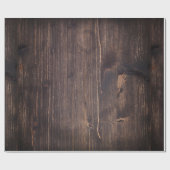 Holz verbrannt dunkelbraunes Holzkorn rustikal chi Geschenkpapier (Flach)