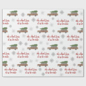 Holz verkleidete Auto, was es Spaß macht Weihnacht Geschenkpapier (Flach)