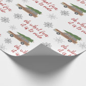 Holz verkleidete Auto, was es Spaß macht Weihnacht Geschenkpapier (Ecke)