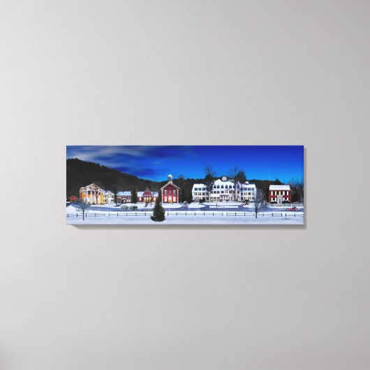 Holz, Vermont an einer Winternacht. Leinwanddruck (Vorderseite)