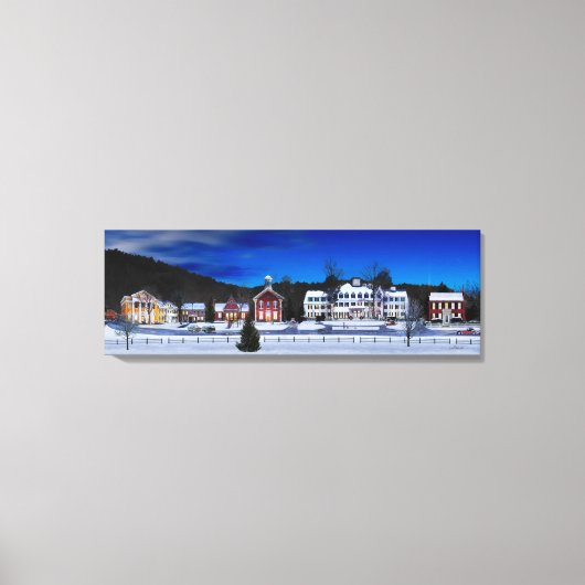 Holz, Vermont an einer Winternacht. Leinwanddruck (Vorderseite)