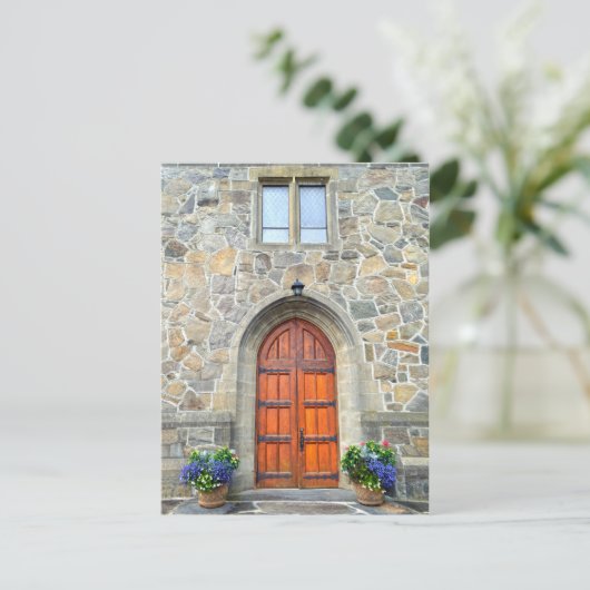 Holz, Vermont, Kirchtüren Postkarte (Stehend Vorderseite)