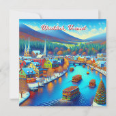 Holz, Vermont zu Weihnachten Karte (Vorderseite)