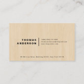 Holz Visitenkarte (Rückseite)