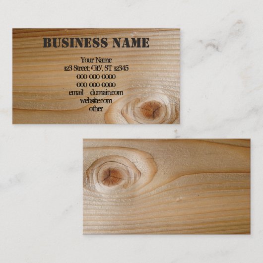 Holz Visitenkarte (Vorne/Hinten)