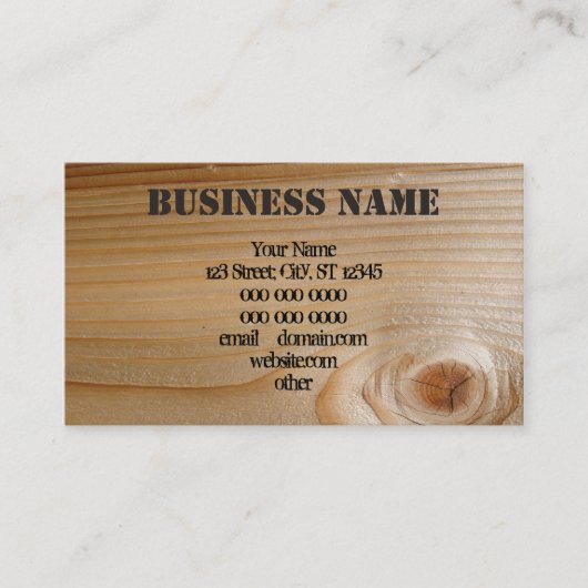 Holz Visitenkarte (Vorderseite)