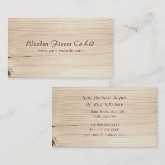 Holz Visitenkarte (Vorne/Hinten)