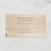 Holz Visitenkarte (Rückseite)