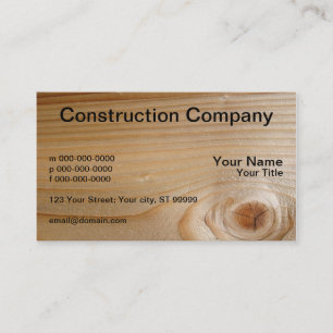 Holz Visitenkarte
