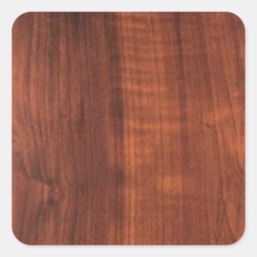 Holz WALNUT fertig KAUFEN BLANK Blanc Blanche + TE Quadratischer Aufkleber (Vorderseite)