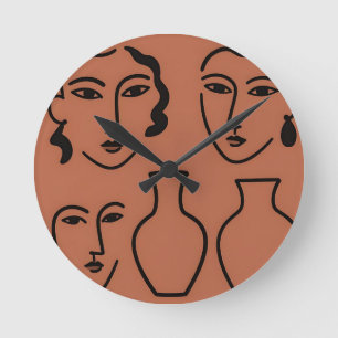 Holz-Wandkunst Runde Wanduhr