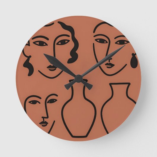 Holz-Wandkunst Runde Wanduhr (Vorderseite)