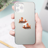 Holz Wärme Original Kunstwerk von Tia Aufkleber (Telefon)