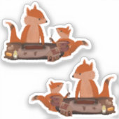 Holz Wärme Original Kunstwerk von Tia Aufkleber (Vorderseite)