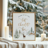 Holz wärmen bei heißem Schokolade Bar Poster auf