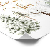 Holz wärmen bei heißem Schokolade Bar Poster auf (Ecke)