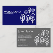 Holz - Weiß auf dunkelblau Visitenkarte (Vorne/Hinten)