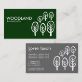 Holz - Weiß auf dunkelgrün Visitenkarte (Vorne/Hinten)