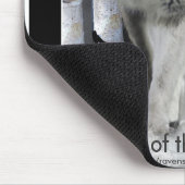 Holz Wolf, Schnee und Bäume Kunst und Naturleben Mousepad (Ecke)