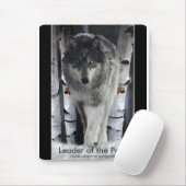 Holz Wolf, Schnee und Bäume Kunst und Naturleben Mousepad (Mit Mouse)