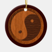 Holz Yin Yang Ornament (Vorne)