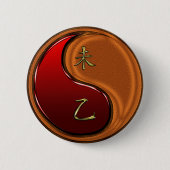 Holz Ziege Button (Vorderseite)