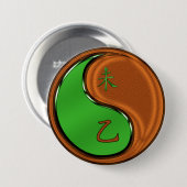 Holz Ziege Button (Vorne & Hinten)