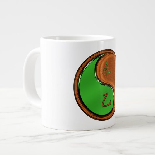 Holz Ziege Jumbo-Tasse (Vorderseite Links)