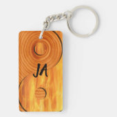 Holzaffe 1944 2004 Branntwein Zodiac Geburtsdatum Schlüsselanhänger (Rückseite)